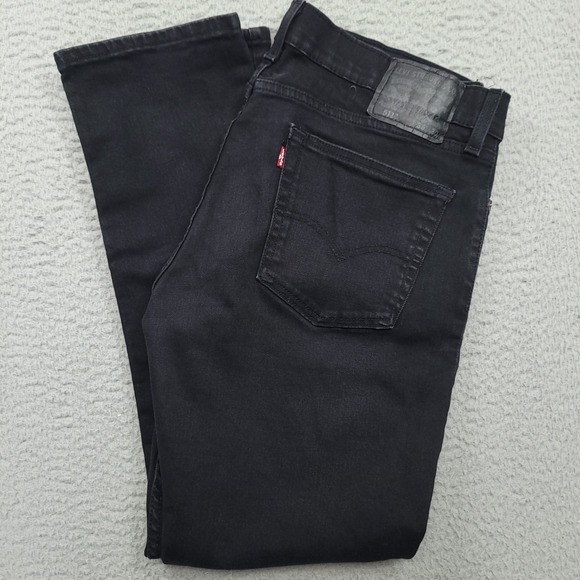 Levi's 511 Slim Fit Mens 36x30 (34) Black Jeans Waterless Denim Pants - Picture 1 of 8